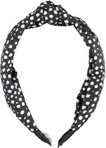 Sarlini - Haarband Polka Dot - Diadeem - Haar accessoires vrouwen - Stippen - Dames - Polyester - zwart - wit