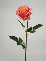 2x Salmon Rose Bud 67cm