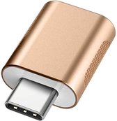 NÖRDIC OTG-C7 USB-A 3.0 OTG naar USB-C adapter - 1 stuk - Goud