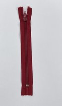 broek rits met rem,  donkerrood spiraal - 18 cm lang, niet deelbaar