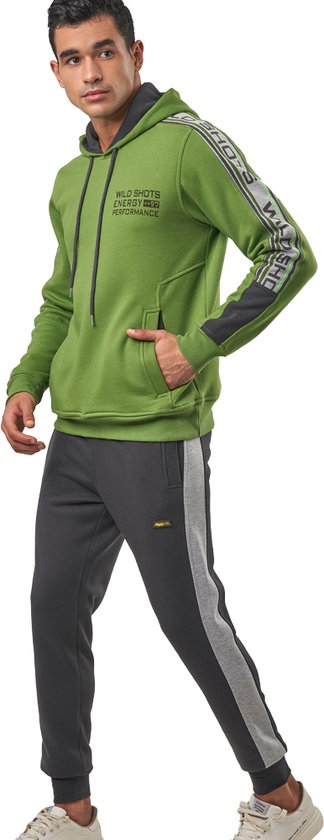 Embrator homme Jogging costume vert olive / gris taille 3XL