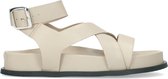 Sacha - Dames - Beige leren plateau sandalen - Maat 37