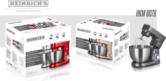 Heinrich´s HKM 8078 - keukenmachine - 1400 Watt - XXL - antraciet. van Heinrich's — afbeelding 5