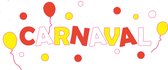 Carnaval raamsticker - herbruikbare raamsticker - Feest - Carnaval - Rood, Geel, Wit - Raamsticker - Oeteldonk
