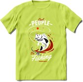 Cool People Do Fishing - Vissen T-Shirt | Rood | Grappig Verjaardag Vis Hobby Cadeau Shirt | Dames - Heren - Unisex | Tshirt Hengelsport Kleding Kado - Groen - XL