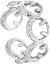 Michelle Bijoux Ring smileys open Gold of Silver JE13804