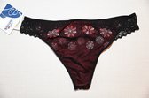 Selmark Lingerie Alma string XS-XXXL - zwart rood - XL