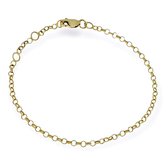 Gouden Schakelarmband 15.5 cm 2.2 mm