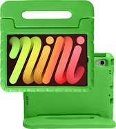 Hoesje Geschikt voor iPad Mini 6 Hoesje Kinderhoes Shockproof Hoes Kids Case - Groen