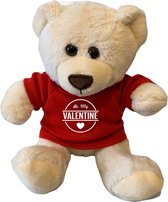 Beertje Be My Valentine met rood shirtje | Valentijn cadeau vrouw man | Valentijnsdag voor mannen vrouwen | Valentijn cadeautje voor hem haar | knuffel beer | knuffelbeer | teddybe