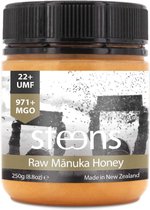 Steens Premium Manuka honing monofloraal +971 MGO 250 gr +22 UMF 100% pure bio