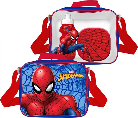 SPIDER-MAN Lunchtas met broodtrommel en beker Spiderman | bol.com