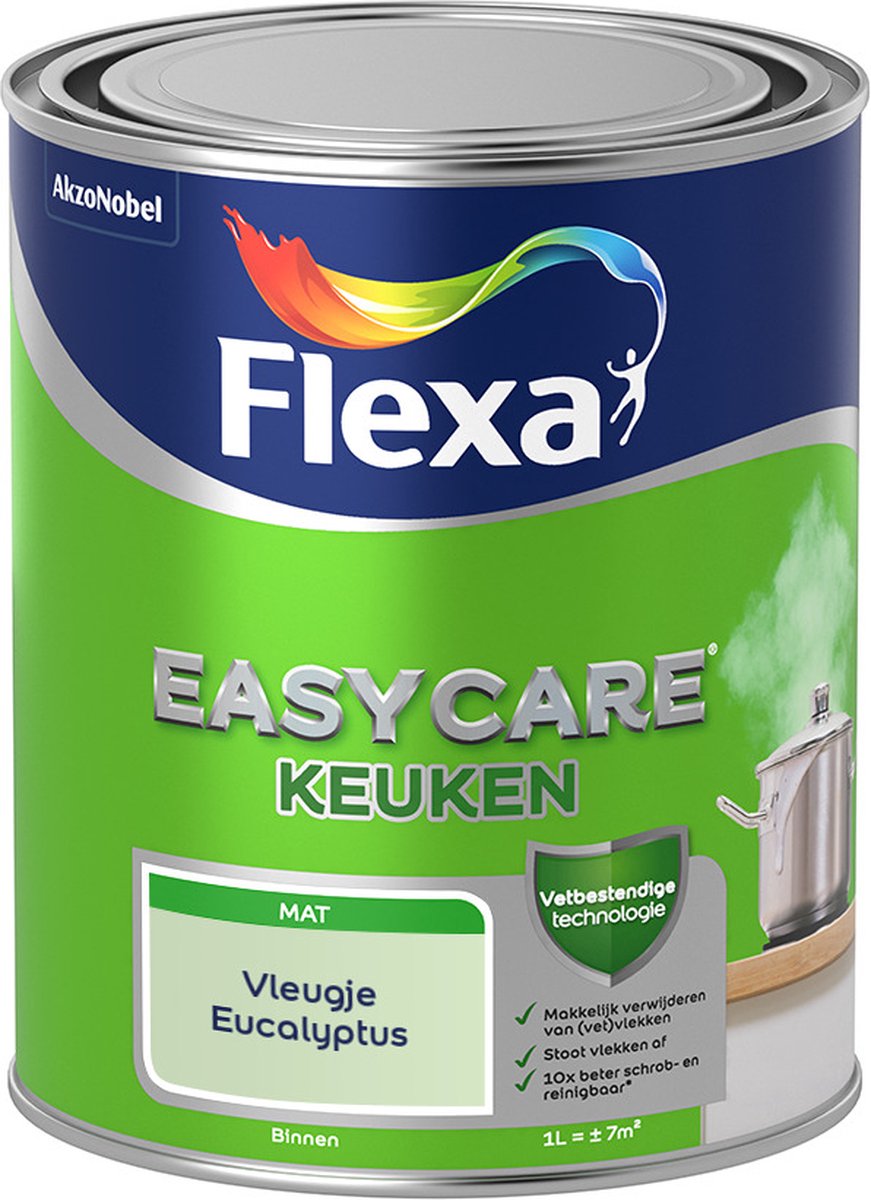 Flexa Easycare Muurverf - Keuken - Mat - Mengkleur - Vleugje Eucalyptus - 1 liter