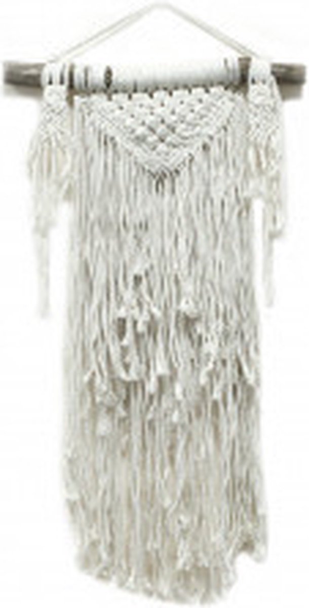 Macramé Wandkleed - Natuurlijke Overvloed - Beige - 70x40cm - Wanddecoratie - Woondecoratie