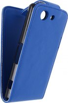 Sony Xperia Z3 Compact Hoesje - Xccess - Serie - Kunstlederen Flipcase - Blauw - Hoesje Geschikt Voor Sony Xperia Z3 Compact