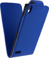Xccess Leather Flip Case Huawei Ascend P6 Blue