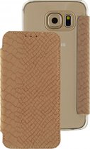 Samsung Galaxy S6 Hoesje - Mobilize - Slim Serie - Kunstlederen Bookcase - Rose Gold Snake - Hoesje Geschikt Voor Samsung Galaxy S6