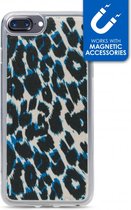 Apple iPhone 7 Plus Hoesje - My Style - Magneta Serie - TPU Backcover - Blue Leopard - Hoesje Geschikt Voor Apple iPhone 7 Plus