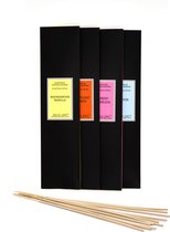 Cereria Mollà 1899 Wierook mix 4 verschillende geuren wierookstokjes set + bamboe houder vanille cotton mango nordic angelica gift set origineel cadeau incense sticks scented stick