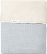 Koeka Cairo Wiegdeken - 75x100cm - Deken - teddy - blauw