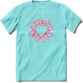 Valentijn Hart T-Shirt | Grappig Valentijnsdag Cadeautje voor Hem en Haar | Dames - Heren - Unisex | Kleding Cadeau | - Licht Blauw - XXL