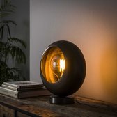 LifestyleFurn Tafellamp 'Bodi' Zwart Nikkel, 31cm