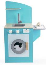 Modulaire houten keukenwasmachine Met een strijkplankstation en  strijkijzer