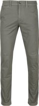 Suitable - Chino Sartre Olive - Slim-fit - Chino Heren maat 26
