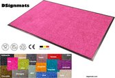 Wash & Clean vloerkleed / entree mat, droogloop, ook voor professioneel gebruik, kleur "Pink" machine wasbaar 30°, 150 cm x 90 cm.