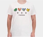 Pokémon Heren Tshirt -M- Starters Wit