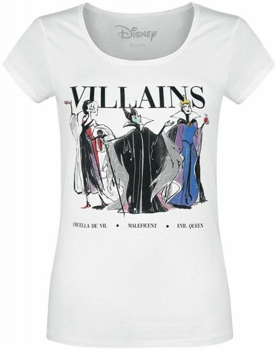 Disney Villains Dames T-shirt - wit - XL