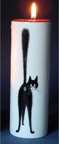 Albert Dubout - waxinelichthouder - lang - zwarte kat - poes - 15 cm hoog