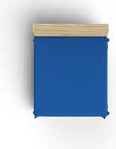 Jersey hoeslaken - blauw - 140x200 / 160x200 cm - stretch - 100% katoen