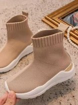 Kinder sock sneakers | beige | maat 30