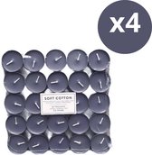 Theelichten/Waxinelichtjes - Met Geur - Soft Cotton - 3.5u branduren - 4 x 50 Stuks (200 Stuks)