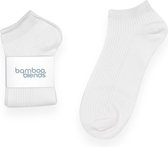 The Footies – Witte Bamboe Enkelsokken (2 paar) - Maat 41-44 - By Bamboo Blends