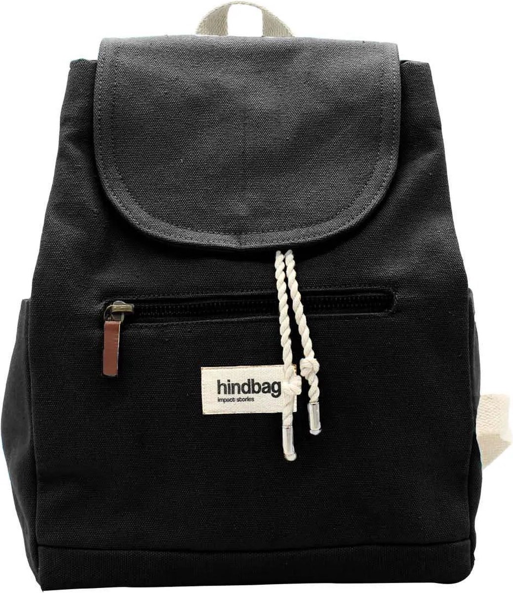 Hindbag mini Eliot - Rugtas - Zwart - GOTS Katoen -FairTrade