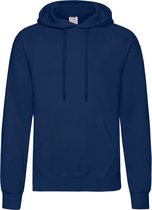 Fruit of the Loom capuchon sweater donkerblauw/navy voor volwassenen - Classic Hooded Sweat - Hoodie - Heren kleding M (EU 50)