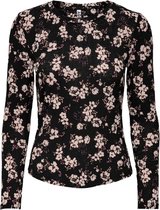 Jacqueline de Yong T-shirt Jdysvan L/s Top Jrs 15208205 Black/big Flower Dames Maat - XL