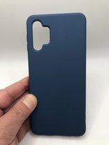 Hoogwaardige Siliconen back cover case -Geschikt voor Samsung Galaxy A32 5G - TPU hoesje Blauw (Navy)  Stevig back cover