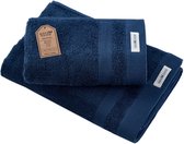 PandaHome - Badhanddoeken Set - 2 delig - Handdoek 50x100 cm &  Badhanddoek 70 x140 cm - 100% Katoen - Navy -  sinterklaas cadeautjes