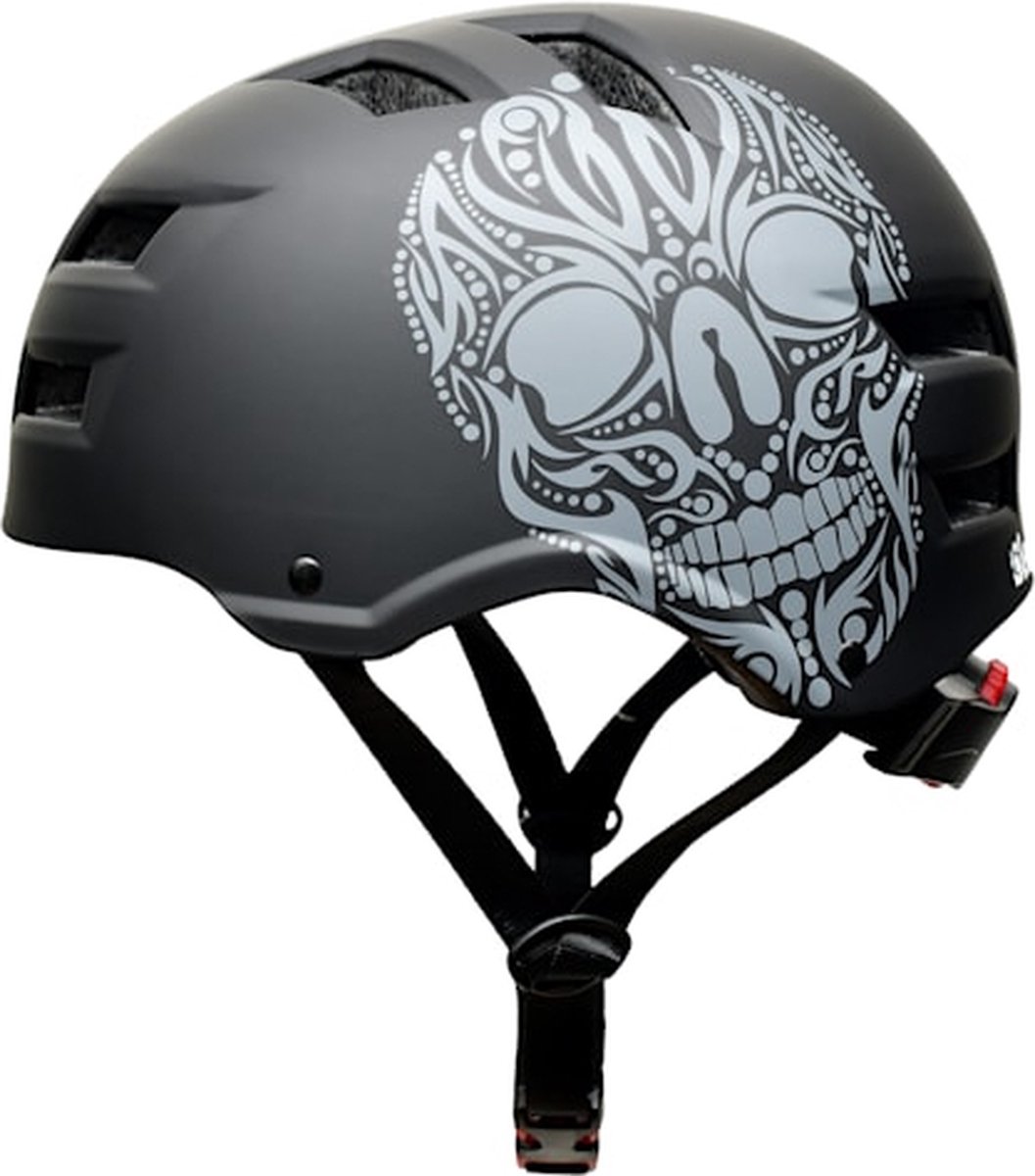 Skullcap by CAPITAL SPORTS Skate- en fietshelm - Sporthelm 55 - 58 cm - Microshell-buitenschaal van polycarbonaat en schokabsorberende EPS-binnenschaal