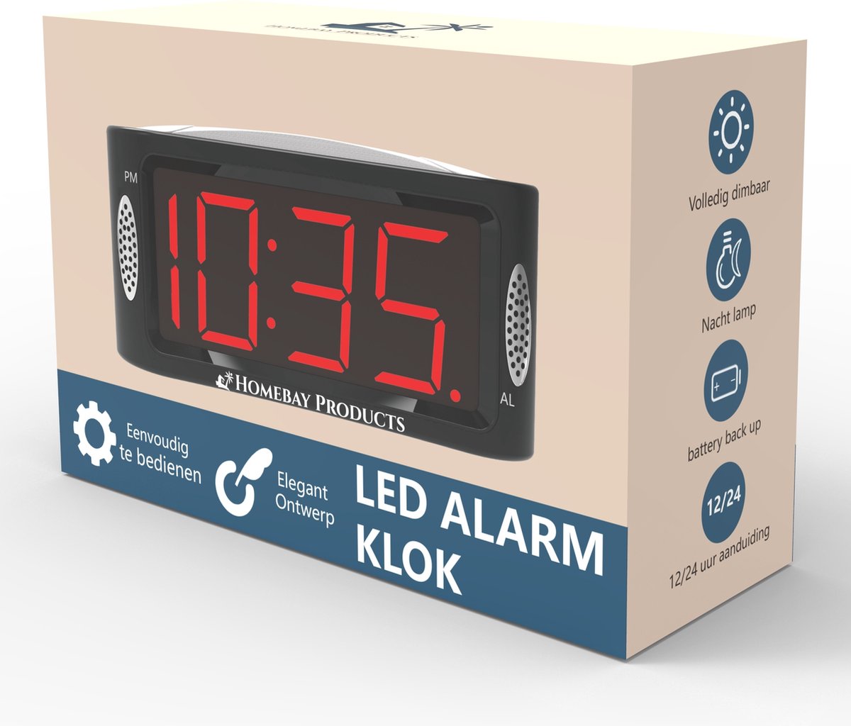 Homebay Products Digitale Wekker - Alarmklok met Nachtlamp - Wekker  Kinderen -... | bol.com