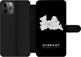 Bookcase Geschikt voor iPhone 11 Pro telefoonhoesje - Utrecht - Zwart - Wegenkaart Nederland - Met vakjes - Wallet case met magneetsluiting