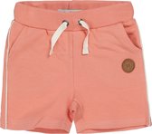 Koko Noko jongens korte joggingbroek met witte bies Dusty Coral