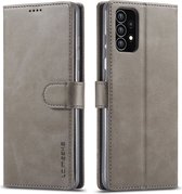 LC.IMEEKE Hoesje Portemonnee Book Case Grijs Geschikt voor Samsung Galaxy A53