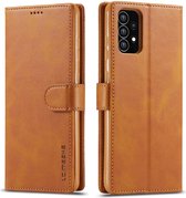 LC.IMEEKE Samsung Galaxy A53 Hoesje Portemonnee Book Case Lichtbruin