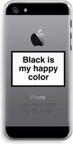 CaseCompany® - iPhone 5 / 5S / SE (2016) hoesje - Black is my happy color - Soft Case / Cover - Bescherming aan alle Kanten - Zijkanten Transparant - Bescherming Over de Schermrand - Back Cov