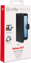 Samsung S21 | Celly designed in milano | Wallet case | Zwart