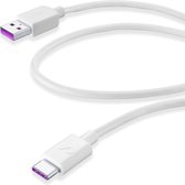 Cellularline - Usb kabel, usb-a naar usb-c 1,2m Huawei super charge, wit